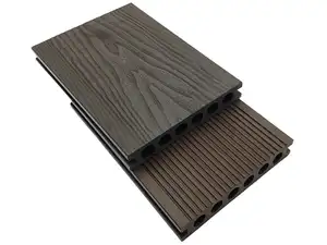 Extérieur en bois composite 3D gaufrage profond extérieur WPC Decking Creux WPC Decking Floor