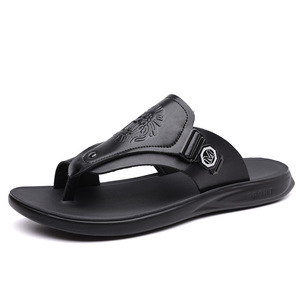 Men's Slides Open Toe Pu Upper EVA Outsole Anti Slippery Casual Summer Beach <b>Sandals</b> - Product Image 4