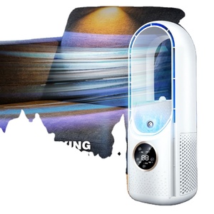 Ventilateur sans pales grand angle, refroidisseur d'air de bureau à 6 vitesses, ventilateur humidificateur silencieux avec fonction de purification - Product Image 1