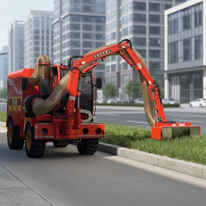 Cortadora de césped diésel JINKE con brazo cantilever para el recorte de vegetación en bordes de carreteras y cinturones verdes - Product Image 1