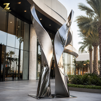 Escultura Abstracta de Acero Inoxidable de Lujo para Exteriores, Arte Personalizado para Hoteles, Patios, Parques y Plazas de la Ciudad