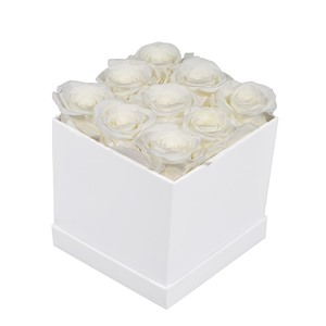 Caja de regalo eterna para siempre de Venta caliente con flor <span class=keywords><strong>inmortal</strong></span> eterna real estabilizada 9 piezas de rosas preservadas en caja cuadrada - Product Image 4