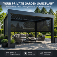 Persianas enrollables profesionales para exteriores con cremallera, motorizadas, resistentes al viento, impermeables, con tela de protección solar, personalizadas para patio.