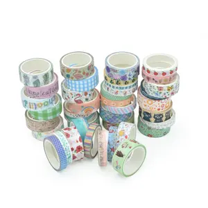 Waterdichte Lijm Effen Kleur Japanse Patroon Washi Tape