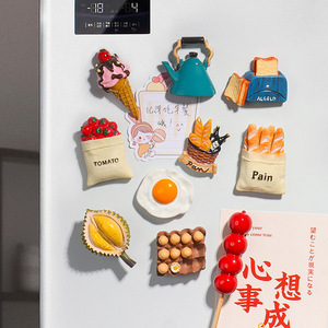 Wholesale Custom Fridge Refrigerator Magnet Souvenir Promotional Gifts Luxury 3D Resin Simulated Food Fridge Magnet for Fridge - Product Image 1