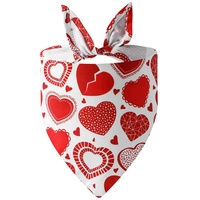 Bandana carrée personnalisée en coton de haute qualité avec logo sur mesure pour chien, idéale pour la Saint-Valentin, vente en gros, écharpe pour chien pour l'automne