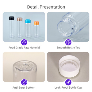 Bouteille de <span class=keywords><strong>boisson</strong></span> en plastique transparente jetable de qualité alimentaire avec bouchon à vis canette en plastique PET pour <span class=keywords><strong>boisson</strong></span> gazeuse <span class=keywords><strong>boisson</strong></span> gazeuse - Product Image 3