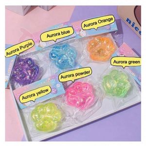 Collection de jouets anti-stress ultra doux en TPR, motif griffe de chat, multicolores, style Kawaii, boules Mochi sensorielles à presser - Product Image 3