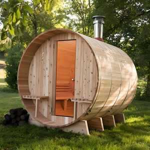 Sauna de Madera de Abeto con Porche para 6 Personas, <span class=keywords><strong>Estufa</strong></span> Eléctrica de Leña para <span class=keywords><strong>Terraza</strong></span> y Jardín, Kit de Ocio Natural para Villa - Product Image 6