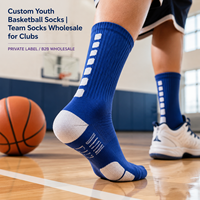 Chaussettes de sport de basketball pour jeunes, pour la vente au détail, avec développement d'emballage de vente au détail