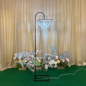 Nouveau mariage demi-<span class=keywords><strong>cercle</strong></span> arc lumière lustre mariage lustre support pour accessoires de mariage décor d'événement - Product Image 3