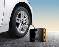 HF319 mini démarreur portable avec gonfleur de pneu écran LCD portable compresseur d'air banque d'alimentation gonfleur de voiture avec point culminant