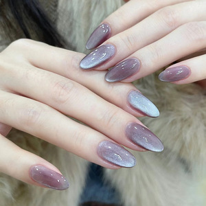 Kit de Gel UV Effet Clair de Lune Cristal Blanc Français, Effet Œil de Chat, Perles de Verre Soie Satinée, Vernis Gel Liquide pour Manucure et Nail Art - Échantillon - Product Image 2