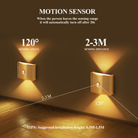 Lampe murale LED sans fil avec capteur de mouvement PIR, fonctionne à piles, sans perçage, pour couloir, entrée, balcon, décoration de la maison