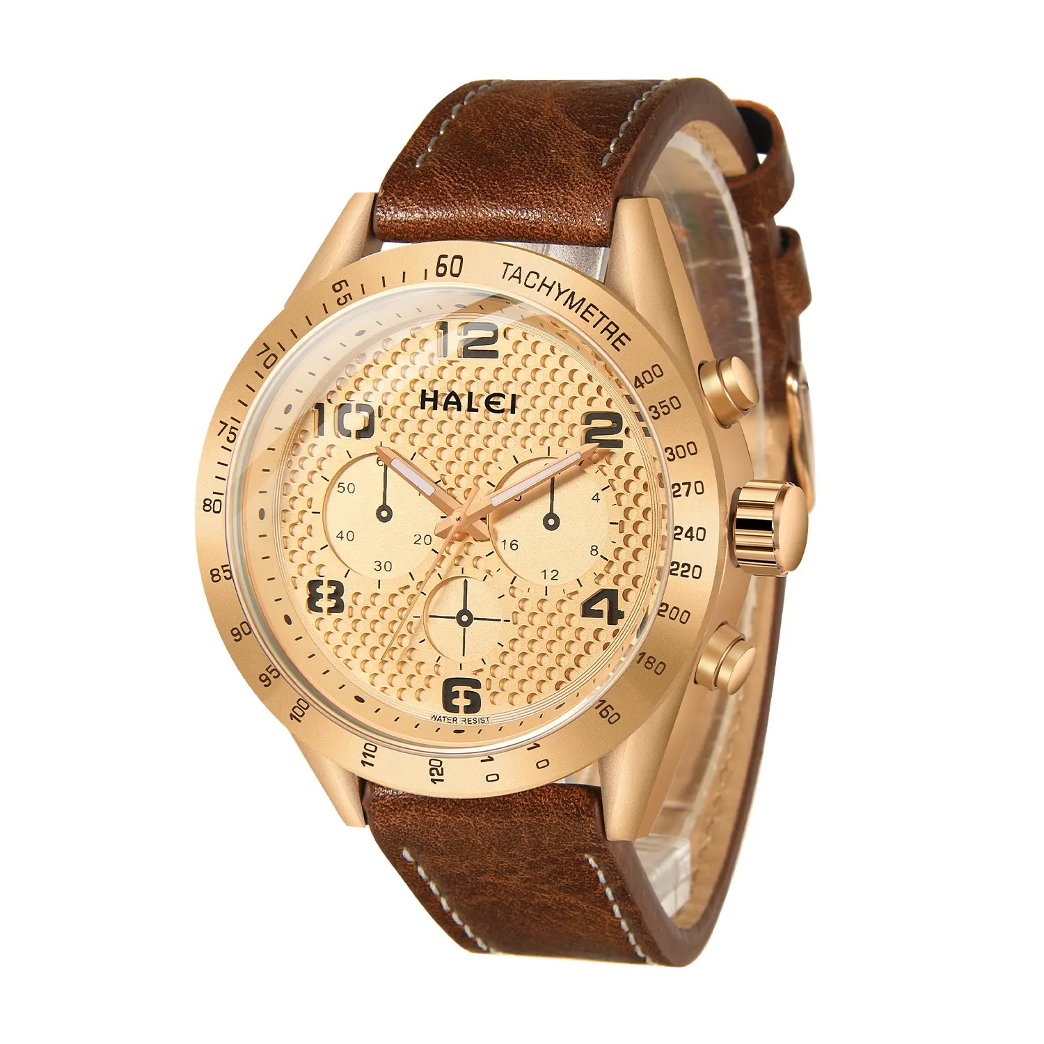 STAR RUDDER OEM leather wrist watch set,stainless steel premium watch for couple,Multi-function men quartz watch