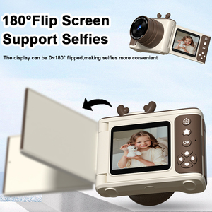 Appareil photo numérique pour enfants 180 °   Objectif rotatif télescopique à écran rabattable, zoom numérique 8X pour la photographie, adolescents, garçons, filles - Product Image 4