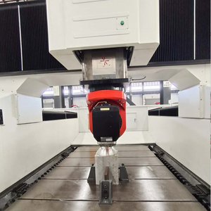 Centre d'usinage CNC à <span class=keywords><strong>portique</strong></span> à double tête oscillante 5 axes pour machines de travail des métaux robustes - Product Image 6