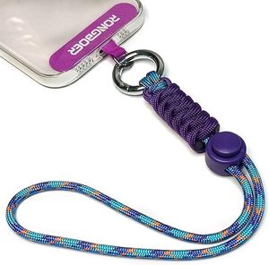 Custom Pastel Braided Mobile Phone Strap Keychain Paracord Phone <b>Lanyard</b> Wrist Strap with Clasp <b>for</b> Daily Carry - Product Image 4