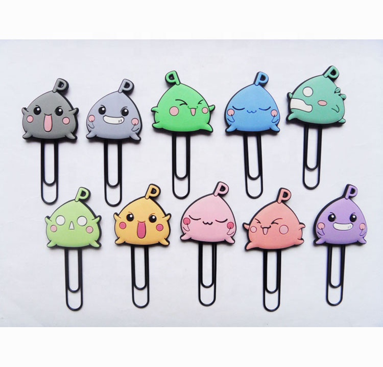Производитель высококачественных резиновых зажимов для бумаги с милым мультяшным рисунком, зажим для бумаги с логотипом под заказ для офисных товаров, рекламные подарки