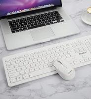 Vente en gros clavier et souris sans fil ultra-mince USB Plug and Play Combo touches personnalisées russe/arabe/chocolat