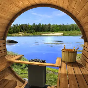 Sauna de madera para exteriores, Sauna de 1 a 6 personas, precio de fabricante, exportación directa
