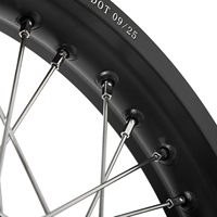 Roues à rayons en aluminium ZCLH 17x1.6/17x2.15 avant/arrière pour moto tout-terrain Light Bee