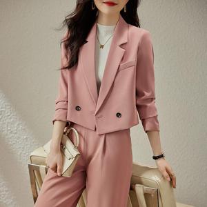 Conjunto Casual <span class=keywords><strong>de</strong></span> Dos Piezas para <span class=keywords><strong>Mujer</strong></span>, Traje Formal y Pantalones en Color Caramelo, Elegante y a la Moda - Product Image 2