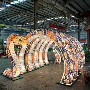 SGFL052 Customized Snake Animal Silk Lantern for Chinese Holiday Valentine's Day & Thanksgiving-LED Waterproof Decoration - Product Image 3