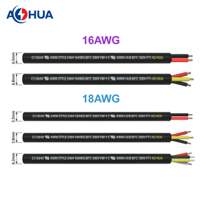 Aohua ul פלסטיק שחור 300v 80 ℃ 24awg 22awg 20awg 18awg 16awg 14awg 18awg 16awg 14awg כבל עמיד למים - Product Image 6