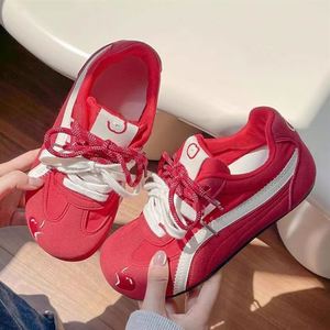 2026 New <b>Women</b> Retro German <b>Trainers</b>, Classic Round Toe, Thin Sole with Hidden Heightening, Versatile Daily Casual Shoes - Product Image 3