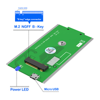 Adaptador M.2 NGFF B-Key WWAN a Micro USB 2.0 con Ranura SIM, Antenas Duales 3G/4G, Carcasa Metálica para Laptops/PCs Industriales