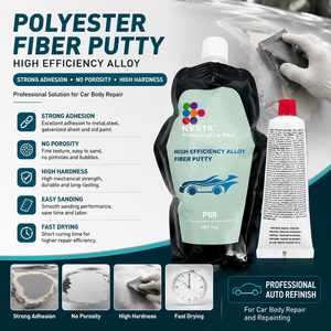 Mastic polyester haute dureté pour carrosserie automobile, séchage rapide, forte capacité d'étalement, sans trous, revêtement auto OEM - Product Image 1