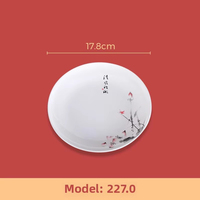 Ensemble de vaisselle commerciale de luxe légère bols à riz jetables en mélamine assiettes kit complet d'ustensiles porcelaine rétro de haute qualité