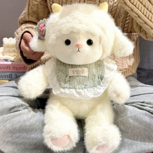 Peluche di Agnello Super Morbido a Forma di Nuvola, Pecora Imbottita, Cuscino Confortevole per Dormire, Decorazione Estetica per la Stanza, Regalo di Natale per Bambini - Product Image 6