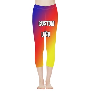 Sublimación República <span class=keywords><strong>Dominicana</strong></span> pantalones capri personalizados para mujer cintura alta amigable transpirable gimnasio Yoga Leggings ropa al por mayor - Product Image 4
