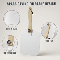 Pelle à pizza carrée pliable de 12 pouces pour restaurant et usage domestique, accessoires de pâtisserie, vente en gros