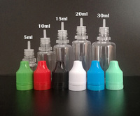 Flacon compte-gouttes en plastique PET liquide de 5 ml, 10 ml, 15 ml, 20 ml, 30 ml avec bouchon à vis anti-effraction et anti-enfants