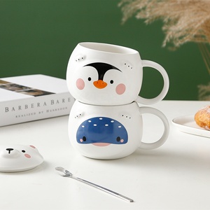 Tasse en céramique avec couvercle, motif ours polaire, Animal mignon, séries océan, vente en gros, nouvelle collection 2020 - Product Image 6