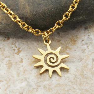 <span class=keywords><strong>Collar</strong></span> con colgante de <span class=keywords><strong>sol</strong></span>, <span class=keywords><strong>collar</strong></span> de <span class=keywords><strong>sol</strong></span>, <span class=keywords><strong>collar</strong></span> de <span class=keywords><strong>sol</strong></span>, joyería sin deslustre, abalorio de <span class=keywords><strong>sol</strong></span> dorado, collares chapados en oro - Product Image 1