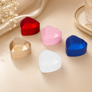 Custom Logo Heart Shaped LED <b>Ring</b> <b>Box</b> with Velvet Lining for Engagement Proposal Wedding Jewelry Gift Packaging <b>ring</b> packaging - Product Image 4