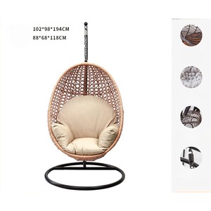 Sedia a Dondolo Sospesa in Acciaio, Design Minimalista in Acciaio al Carbonio, Arredamento <span class=keywords><strong>da</strong></span> <span class=keywords><strong>Esterno</strong></span> per Balcone e Cortile, Poltrona di Dimensioni Standard - Product Image 5