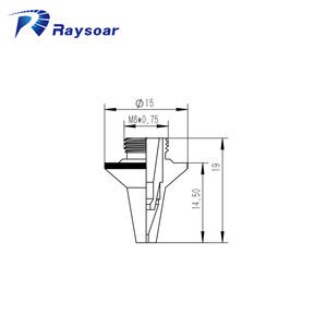 Boquilla de Fibra Láser para Tubos <span class=keywords><strong>M8</strong></span> D19 H15 0.8-5.0, Capa Simple o Doble, Boquilla de Corte de Tubos 3D para Cabezal de Corte Láser Raytools Ospri WSX - Product Image 6