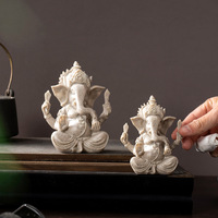 Statue bouddhiste en résine Ganesha écologique transfrontalière ornements d'artisanat de noël peints à la main indien du sud-est asiatique en gros