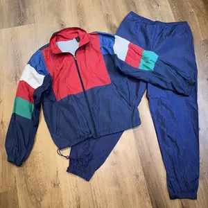 Tùy Chỉnh Nylon Tracksuit Bộ 2024 Thiết Kế Mới Unisex Áo Khoác Và Quần Đặt Thể Thao Phòng Tập Thể Dục Quá Khống Nylon Tracksuit Cho Nam Giới