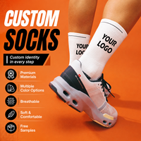 Chaussettes de course personnalisées pour hommes, chaussettes de sport à fond en tissu éponge, chaussettes de compression professionnelles pour le sport