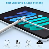 Stylet pour iPad 2026-2018 avec affichage LED de la puissance, compatible iPad A16 11e/10e/9e/8e/7e/6e génération, Air 11/13, Pro 11/13, Pro 12.9" et Mini