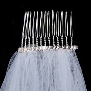 Luxury <strong>Long</strong> High Quality Two-Layer <strong>Wedding</strong> Accessories Bridal <strong>Wedding</strong> <strong>Veil</strong> With Comb - Product Image 2