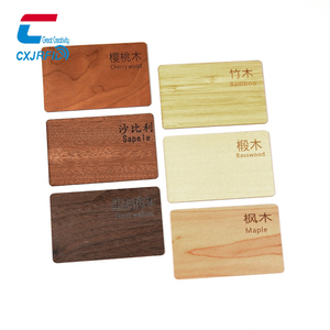 Precio bajo NFC Tarjeta de madera Logotipo grabado con láser Tarjetas de madera NFC Código QR personalizable para control de acceso, tarjeta de visita - Product Image 3