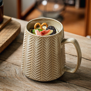 Taza de <span class=keywords><strong>Café</strong></span> de Cerámica Vintage de Gran Capacidad de 760 ml para Cafeterías y Restaurantes, Taza de <span class=keywords><strong>Café</strong></span> de Cerámica Personalizada al por Mayor - Product Image 4