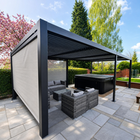 Pergola rétractable en aluminium de haute qualité, personnalisable, installation facile, pavillon bioclimatique extérieur durable